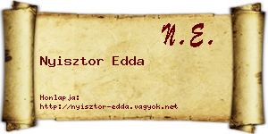 Nyisztor Edda névjegykártya